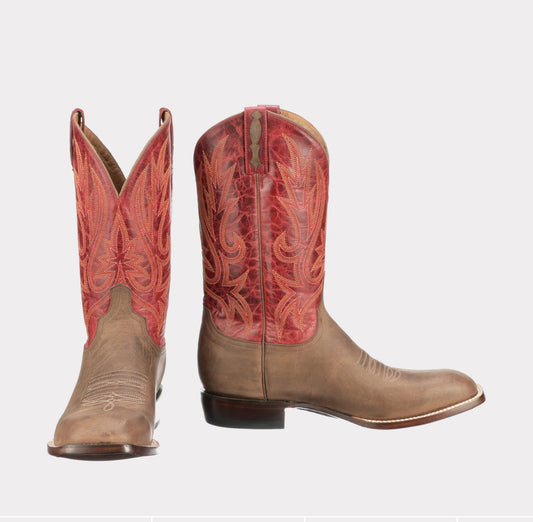 LUCCHESE “GORDON” TAN COWBOY BOOTS