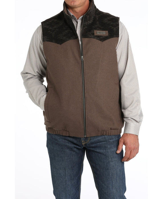 CINCH MEN’S CONCEAL CARRY WOOL VEST MWV1543011 BRN