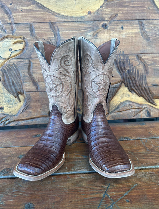 BLACK JACK “TOBACCO/CIGAR” CAIMAN BELLY COWBOY BOOT