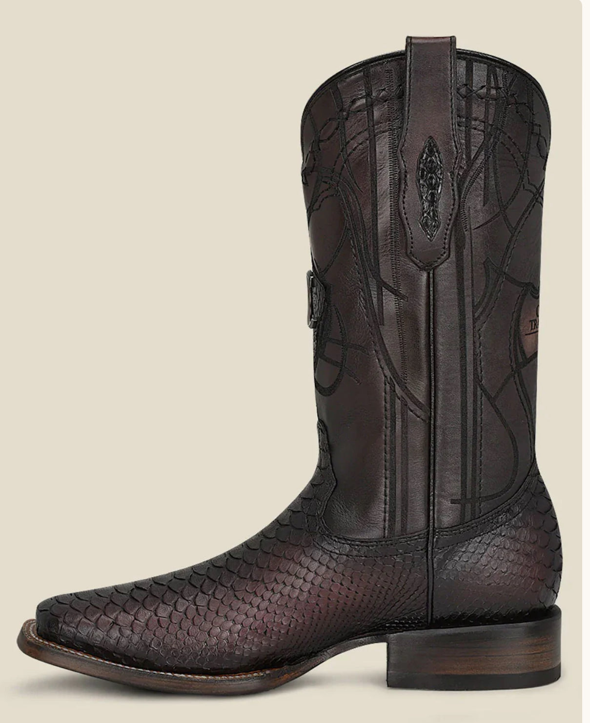 CUADRA “MAHOGANY” PYTHON COWBOY BOOTS