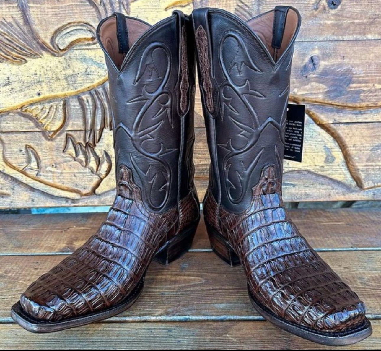 BLACK JACK “CAIMAN TAIL” CHOCOLATE COWBOY BOOT