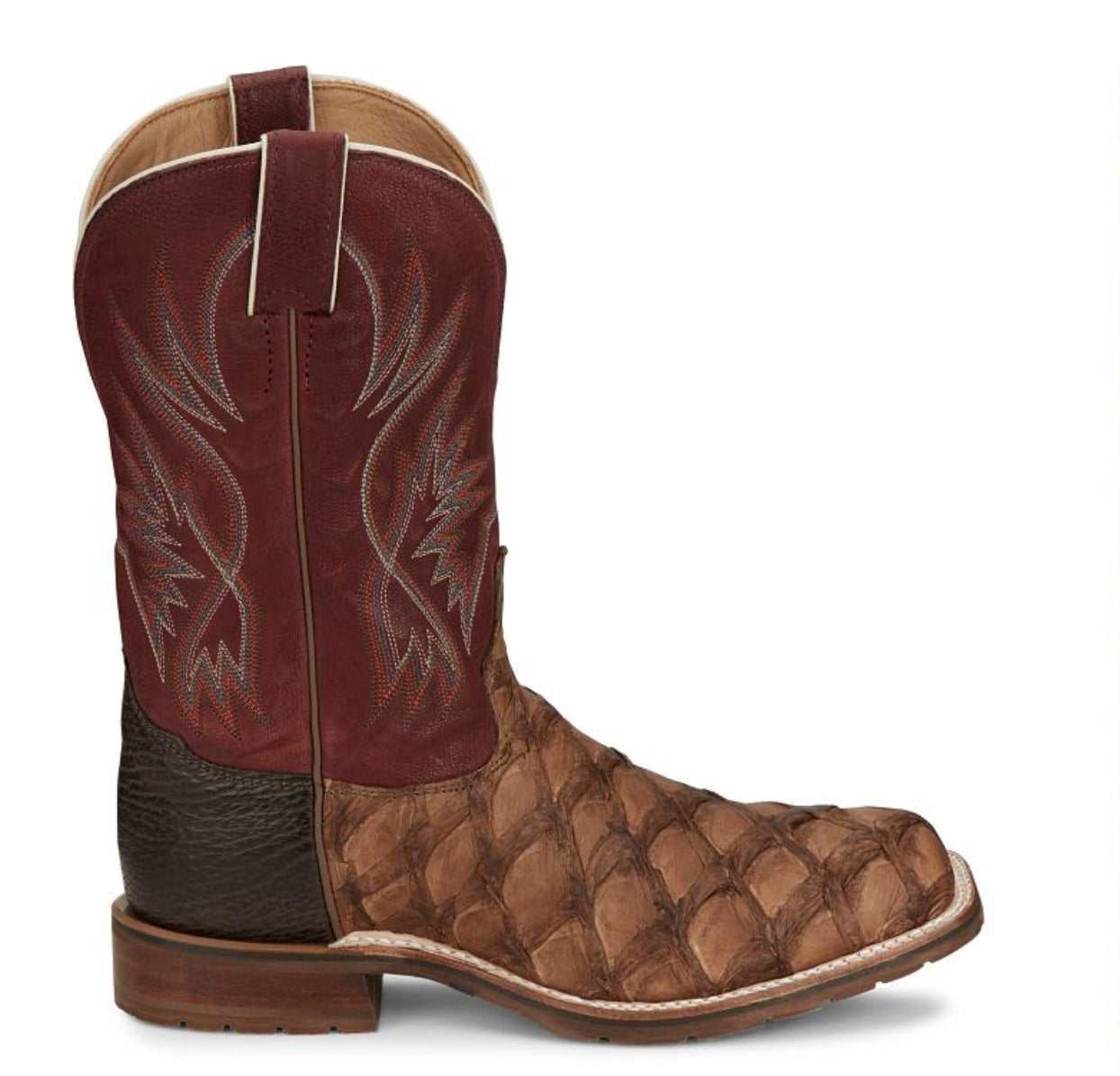 TONY LAMA “PRESCOT” PIRARUCU FISH COWBOY BOOTS