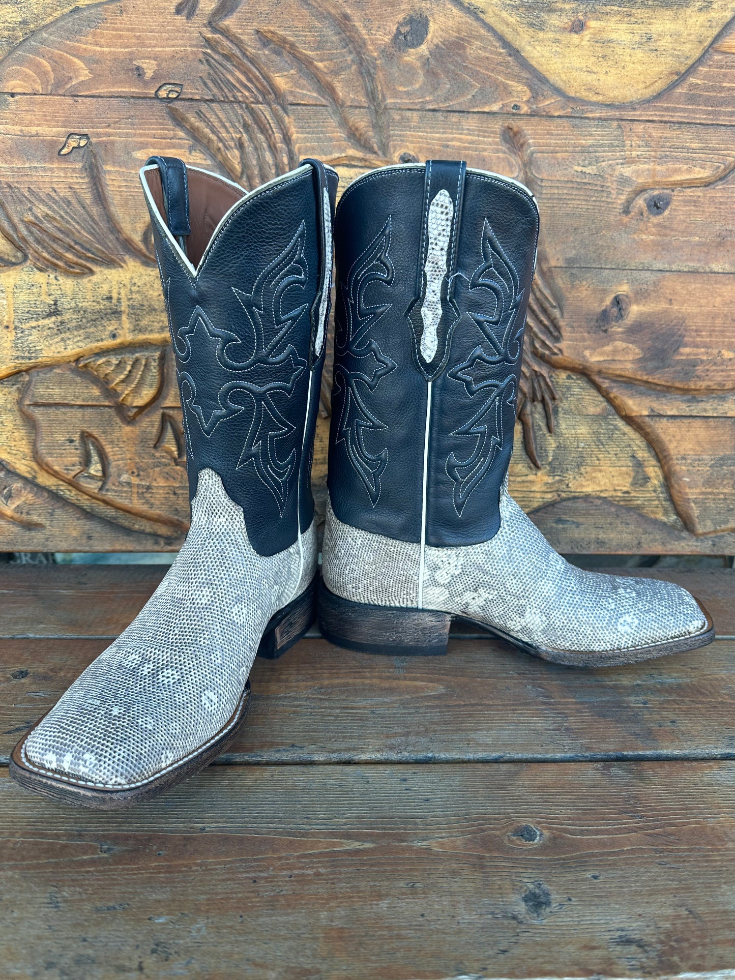 BLACK JACK “RING LIZARD” NATURAL COWBOY BOOT