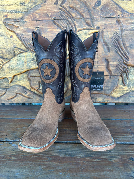 BLACK JACK “ROUGH OUT” PEANUT COWBOY BOOT