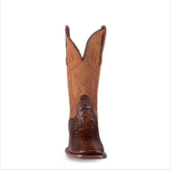 CIRCLE G “BRASS/YELLOW” GENUINE OSTRICH LEG COWBOY BOOT