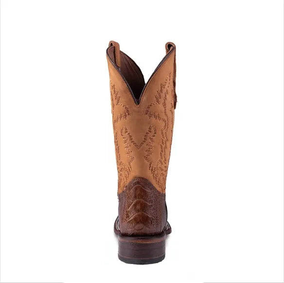 CIRCLE G “BRASS/YELLOW” GENUINE OSTRICH LEG COWBOY BOOT