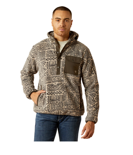 Ariat Men's Polar Bear Light Brindle Fleece Hoodie 10052995